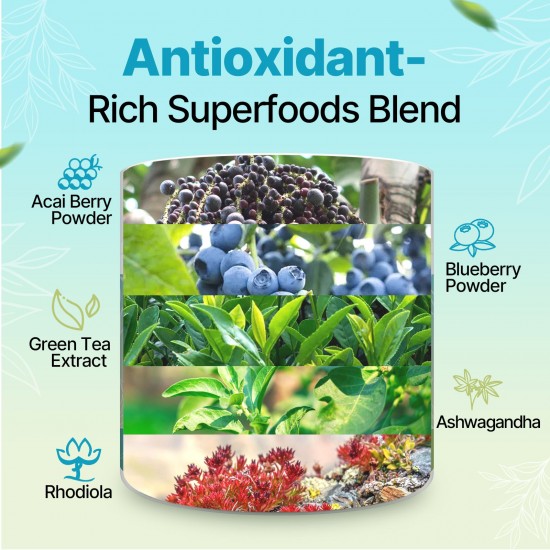 BoaSaude Urolithin A 2000 mg Powder – Adaptogen Blend, Prebiotics, High Absorption, 4.23 oz