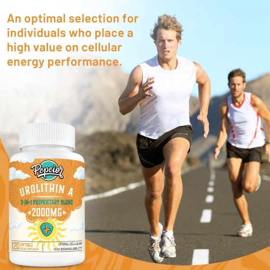 Pepeior Urolithin A Supplement 2000MG, Antioxidants 120 Softgels Pepeior Urolithin A Supplement 2000MG, Antioxidants 120 Softgels