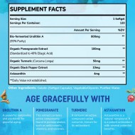 Saglikli Urolithin A Supplement with Organic Pomegranate Extract & Turmeric, 800mg 120 Softgels Saglikli Urolithin A Supplement with Organic Pomegranate Extract & Turmeric, 800mg 120 Softgels